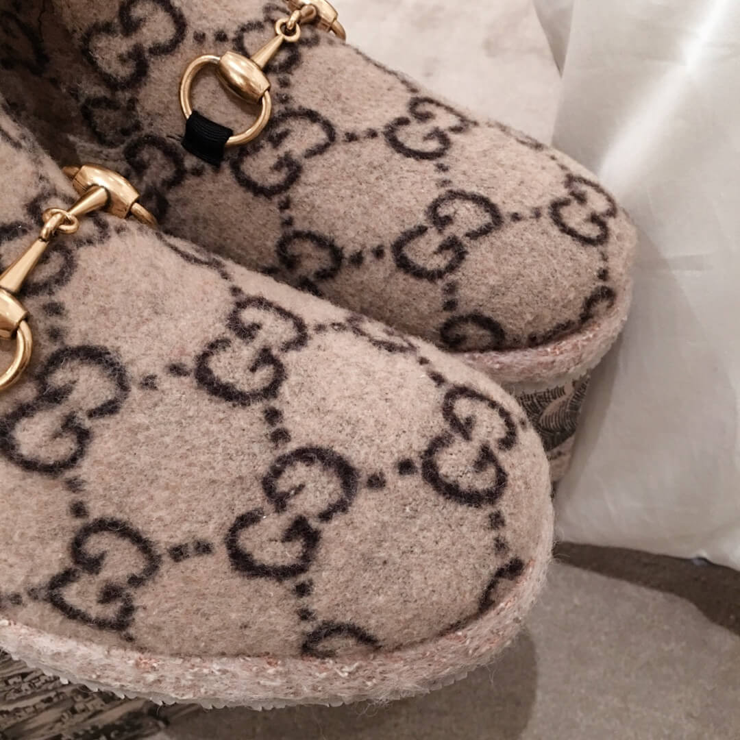 Gucci Fria GG Wool-Blend Ankle Boots 433868