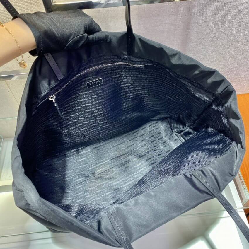 Prada Re-Nylon and Saffiano Leather Tote Bag 1BG107