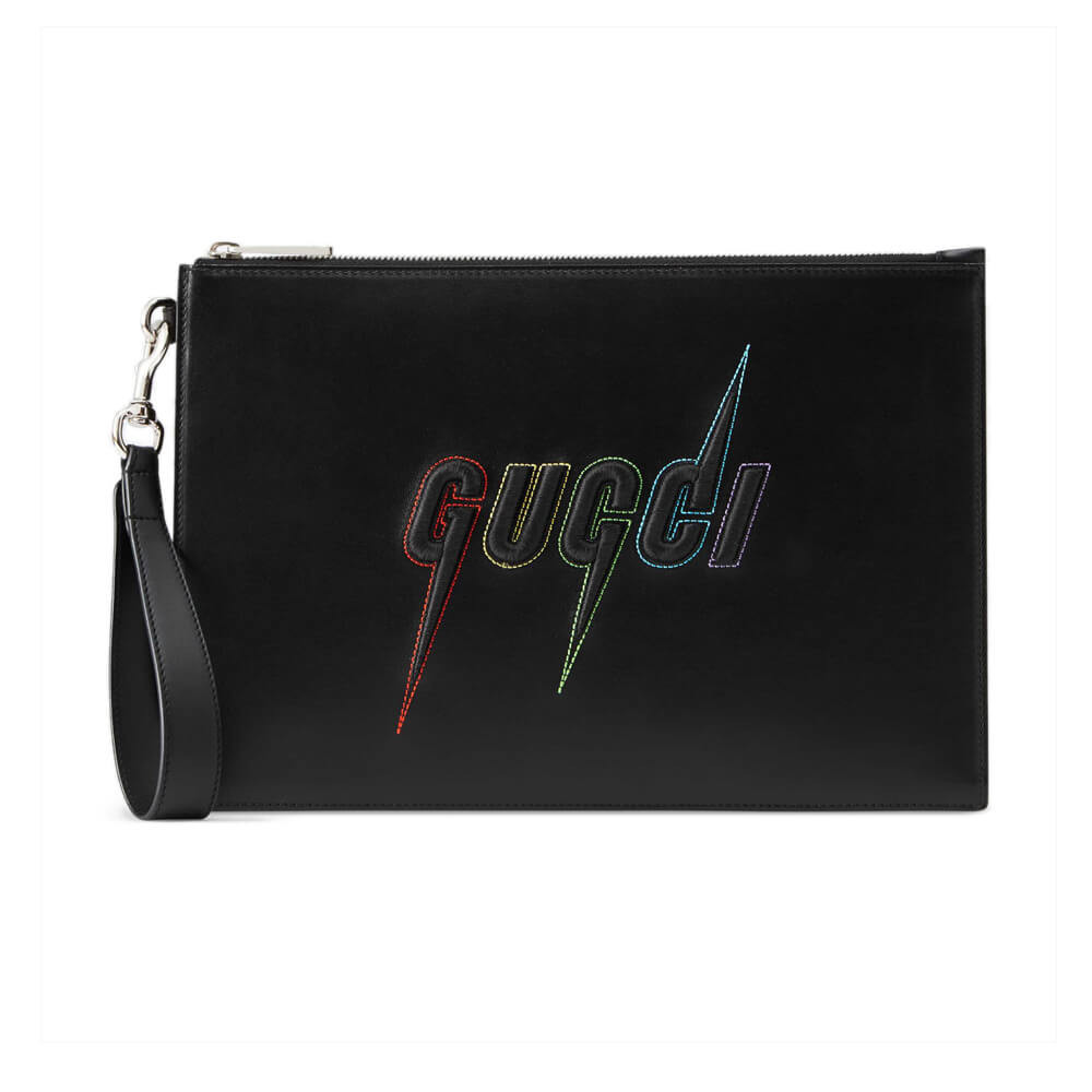 Gucci Pouch with Gucci Blade Embroidery 597678