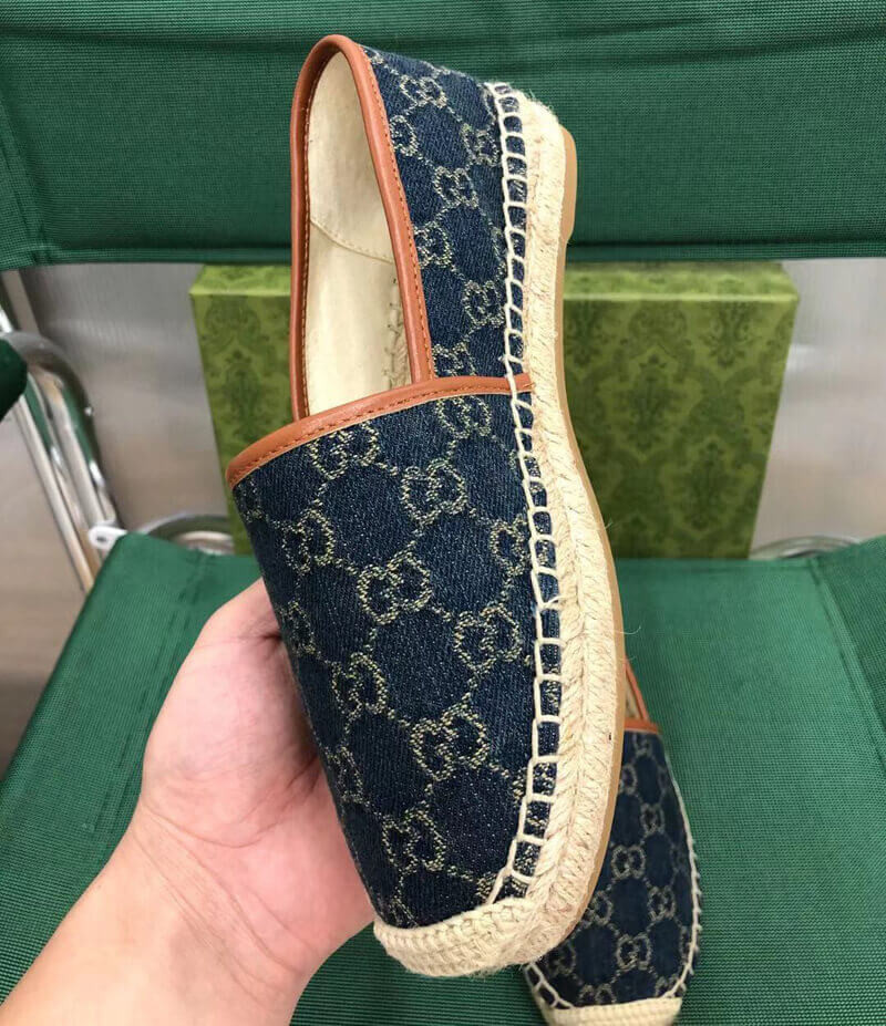 Gucci Jacquard GG Denim Espadrille 580877