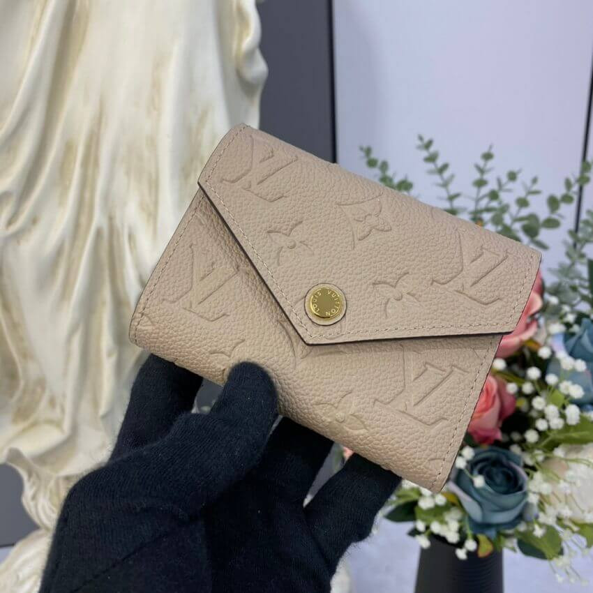 Louis Vuitton Monogram Empreinte Victorine Wallet Tourterelle
