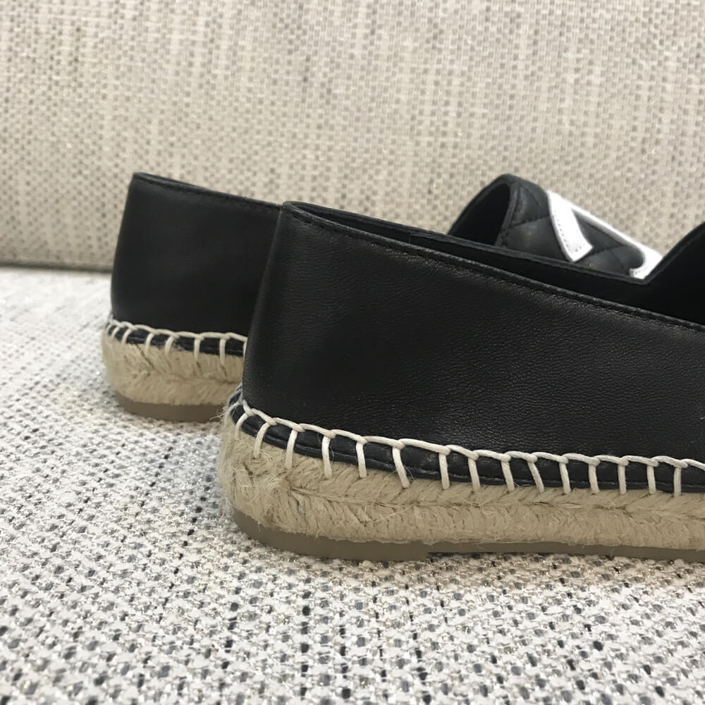 Chanel CC Quilted Espadrilles G29762 Black/8White
