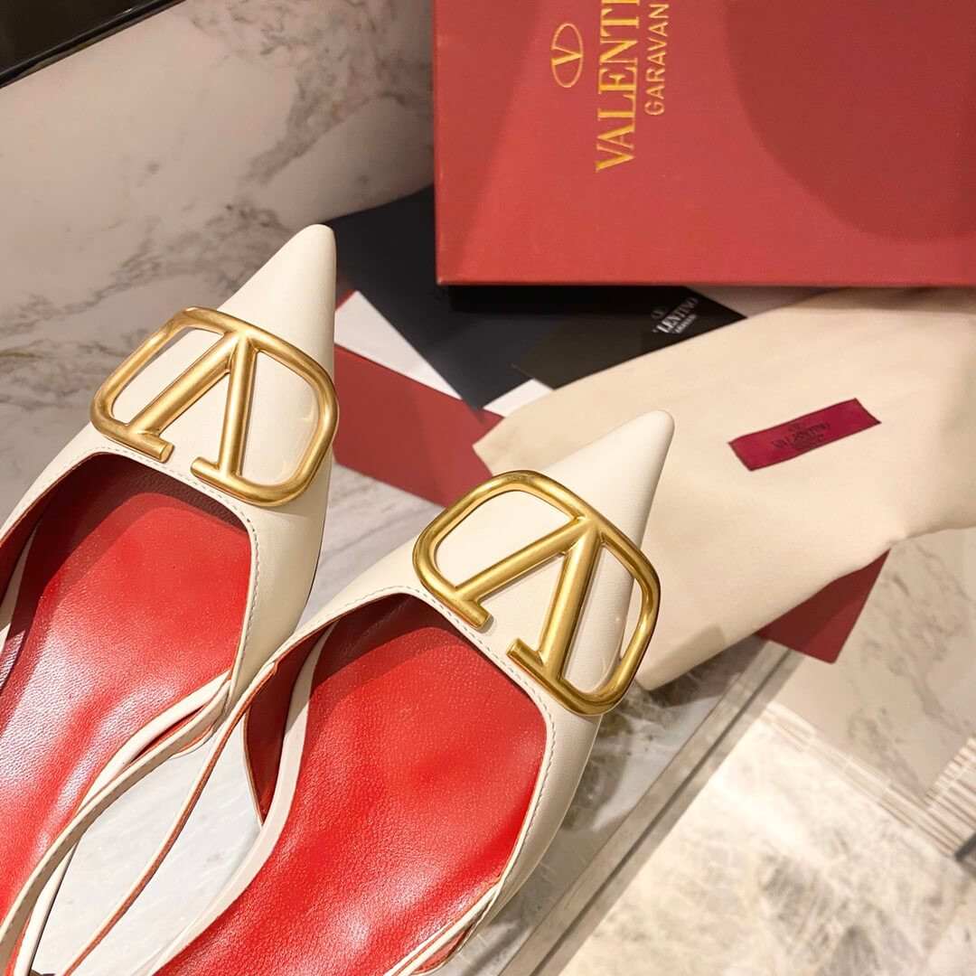 Valentino Garavani Vlogo Calfskin Slingback Pump 50mm SW2S0Q70