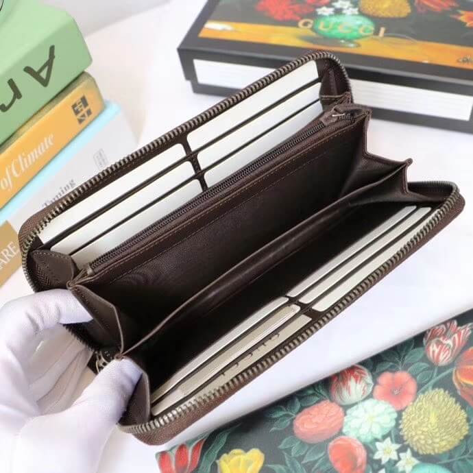 Gucci Web GG Supreme Zip Around Wallet 408831