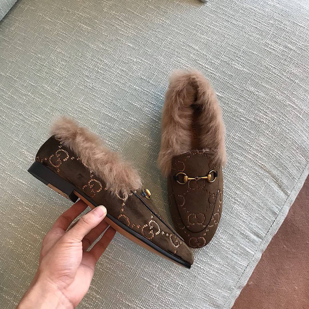 Gucci Princetown GG Velvet loafer 448656