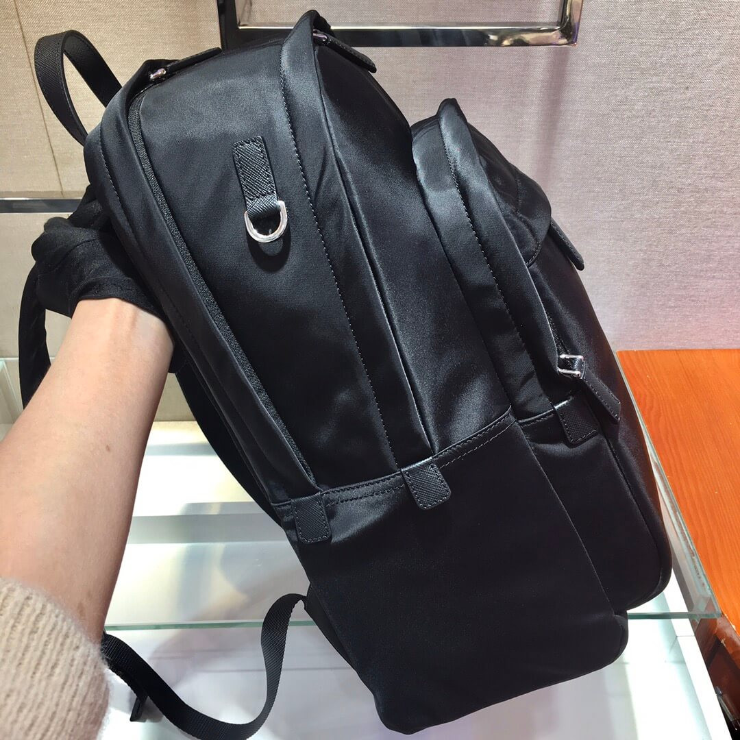 Prada Nylon And Saffiano Leather Backpack 2VZ048