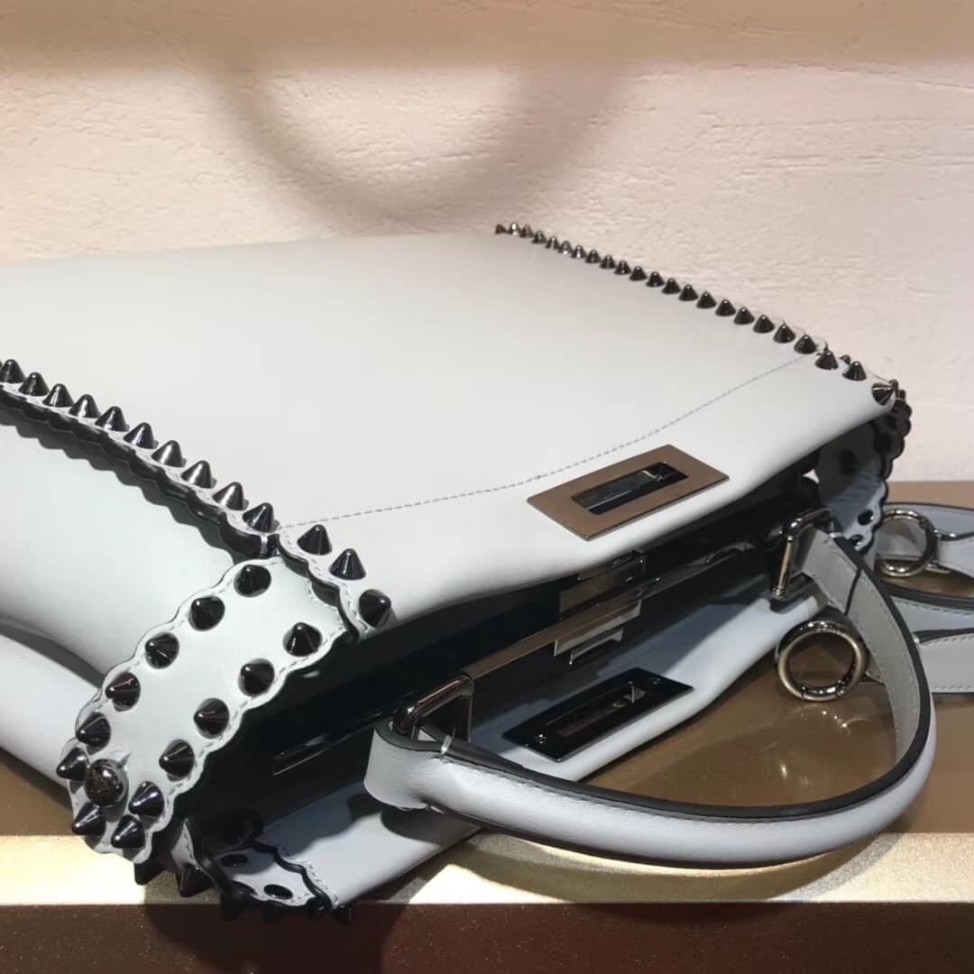 Fendi Peekaboo Medium with Metal-Plated Micro Studs 8BN290