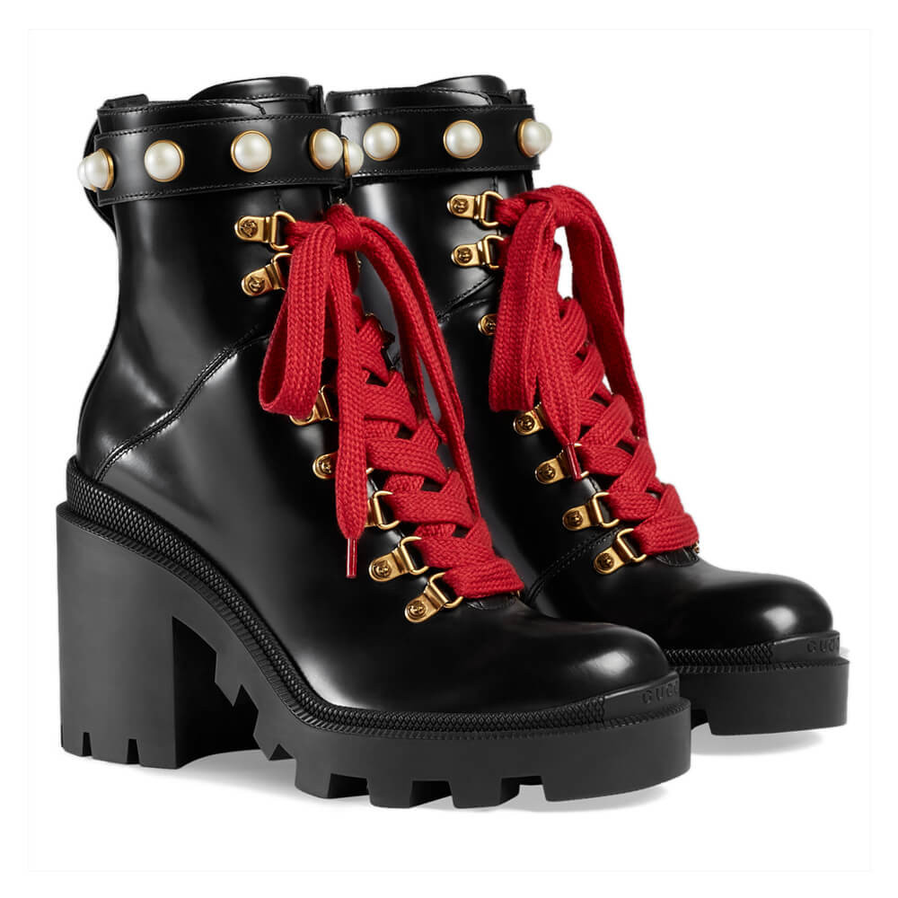 Gucci Leather Ankle Boot 497372