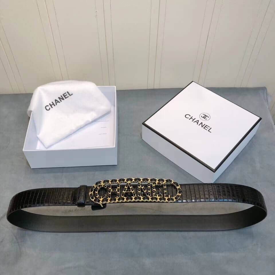 Chanel Lizard Calfskin 30mm Belt AA6600