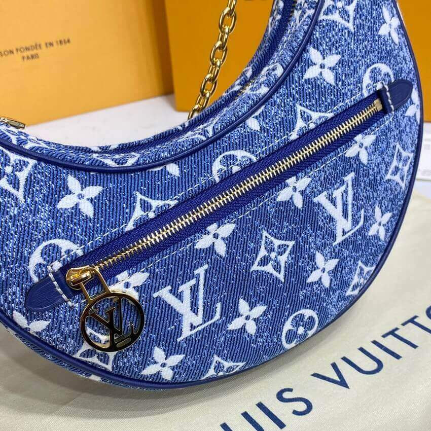 Louis Vuitton Monogram Denim Loop Bag M81166 Blue