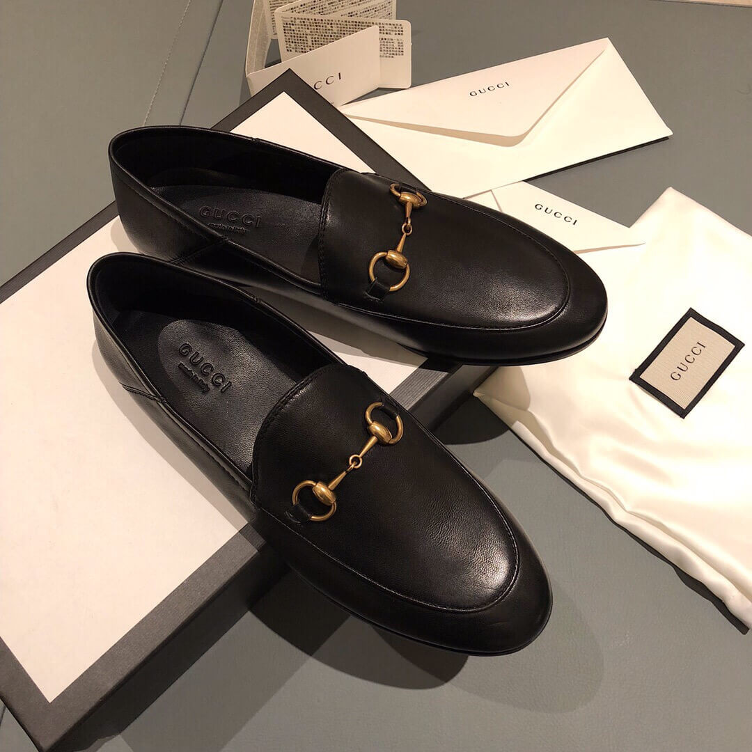 Gucci Leather Horsebit Loafer 414998 Black