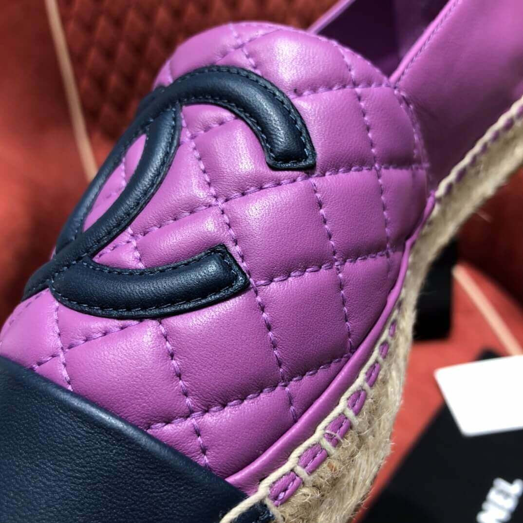 Chanel Lambskin Espadrilles G29762 Purple
