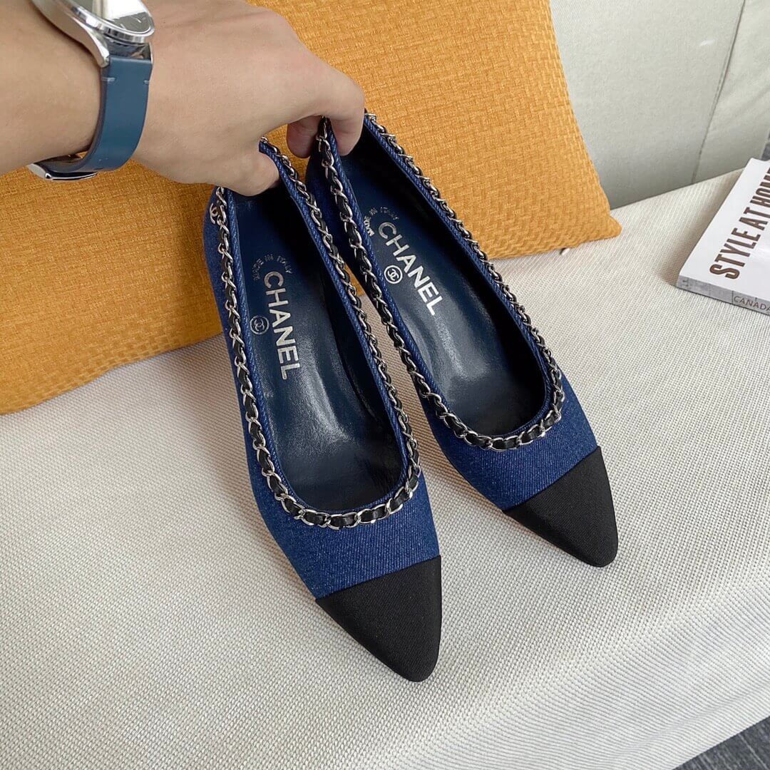 Chanel Denim Pumps G35384