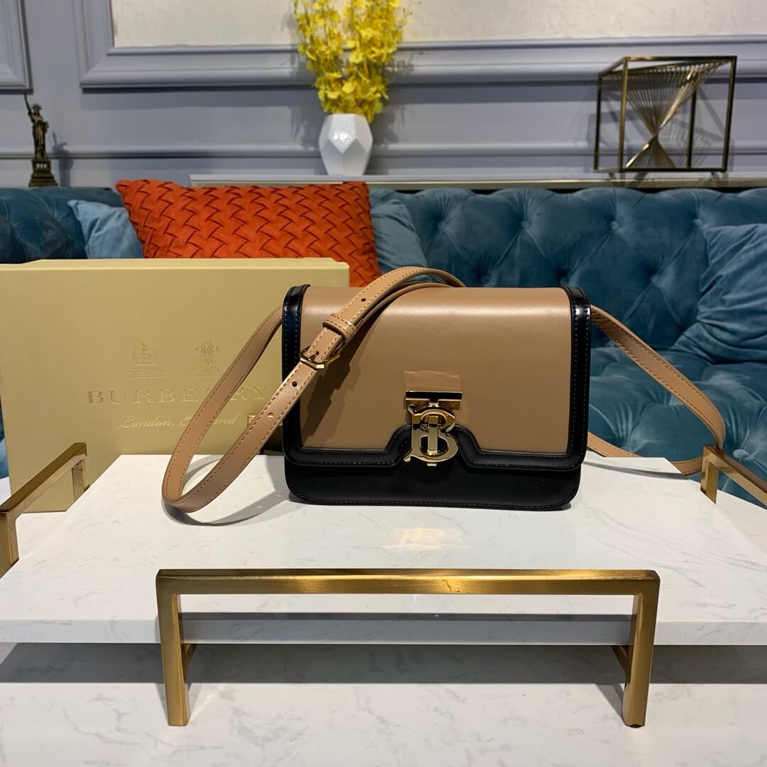 Burberry Small Two-tone Leather TB Bag 80134751