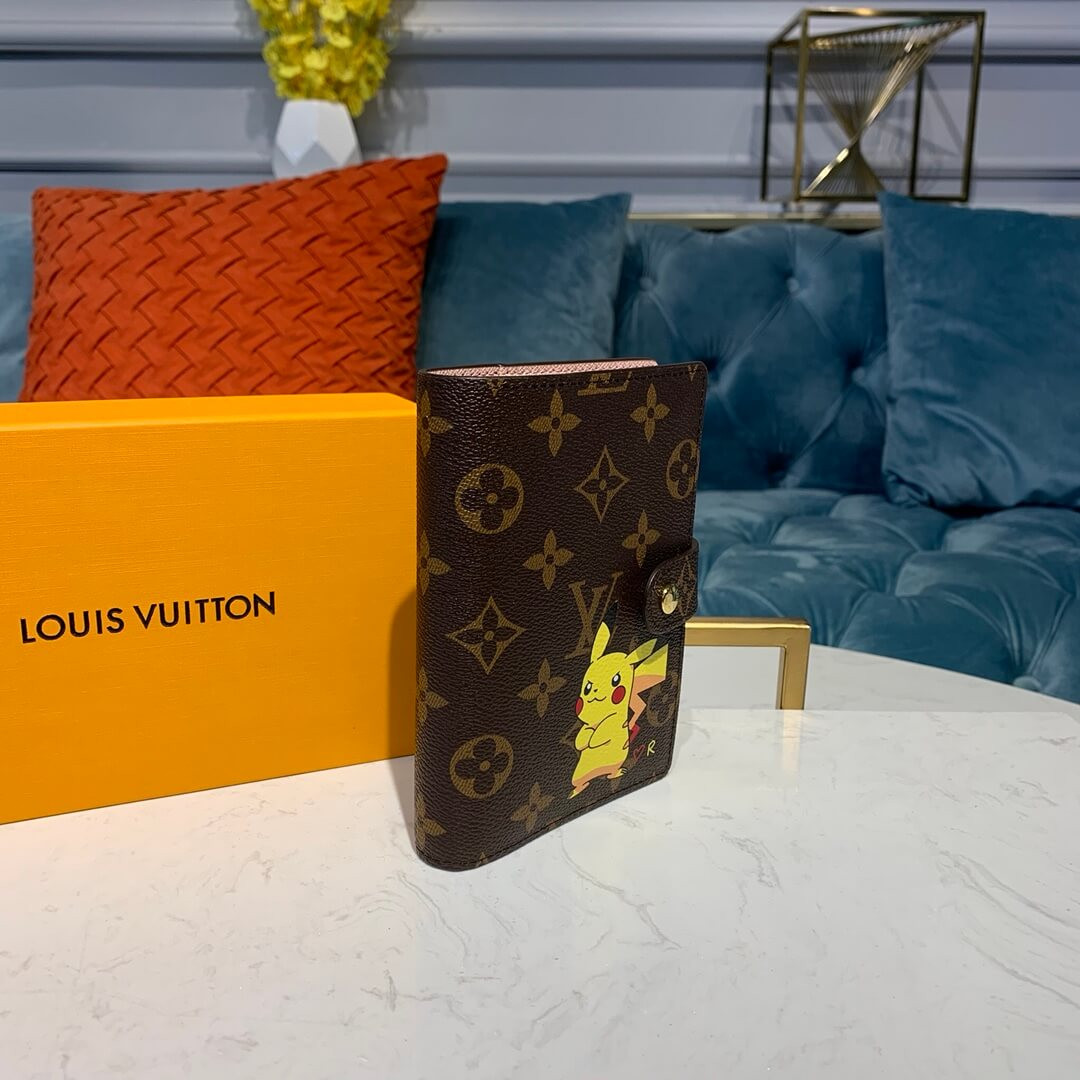 Louis Vuitton Monogram Pikachu Print Small Ring Agenda Cover R20005