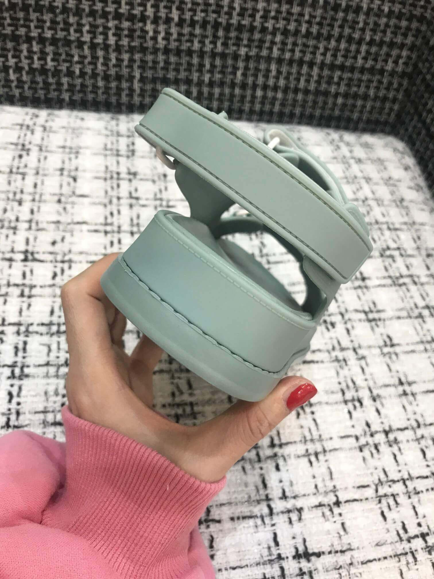 Chanel Velcro Sandals G31848 Light Green