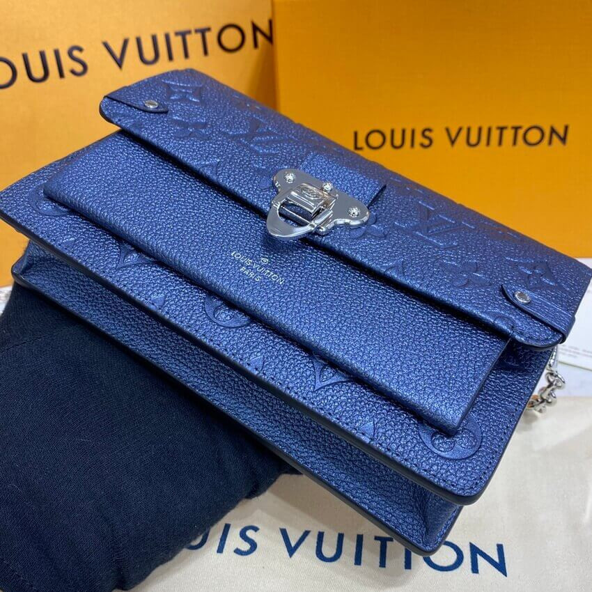 Louis Vuitton Vavin Chain Wallet M59077 Navy Nacre