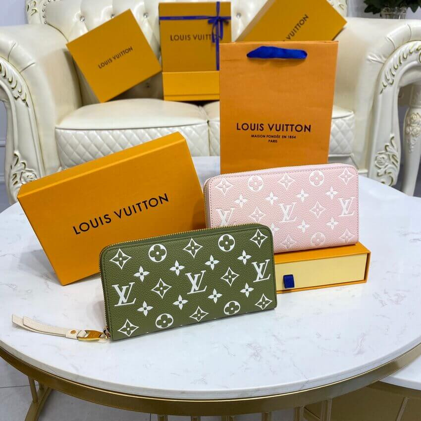 Louis Vuitton Monogram Empreinte Leather Zippy Wallet M81279 M81280