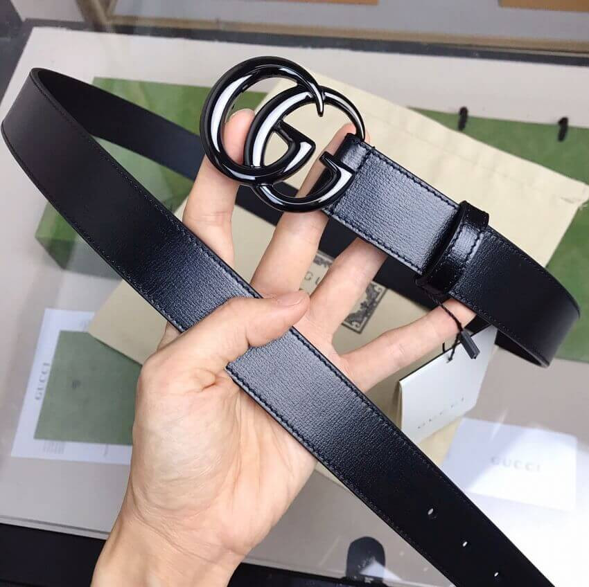 Gucci GG Marmont 30mm Thin Belt 414516 Black