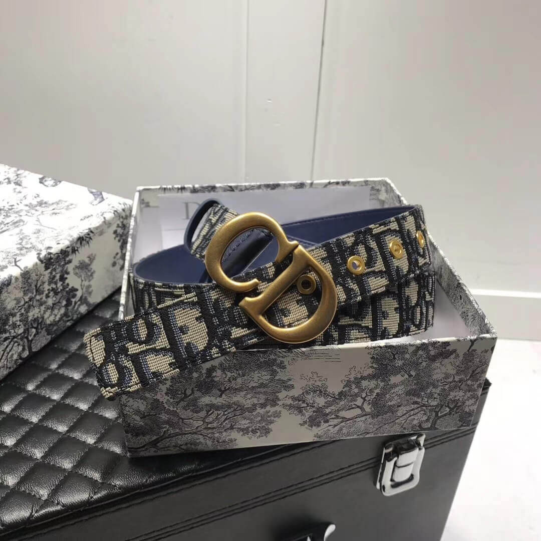 Christian Dior Saddle Belt Oblique Jacquard 30mm B0043