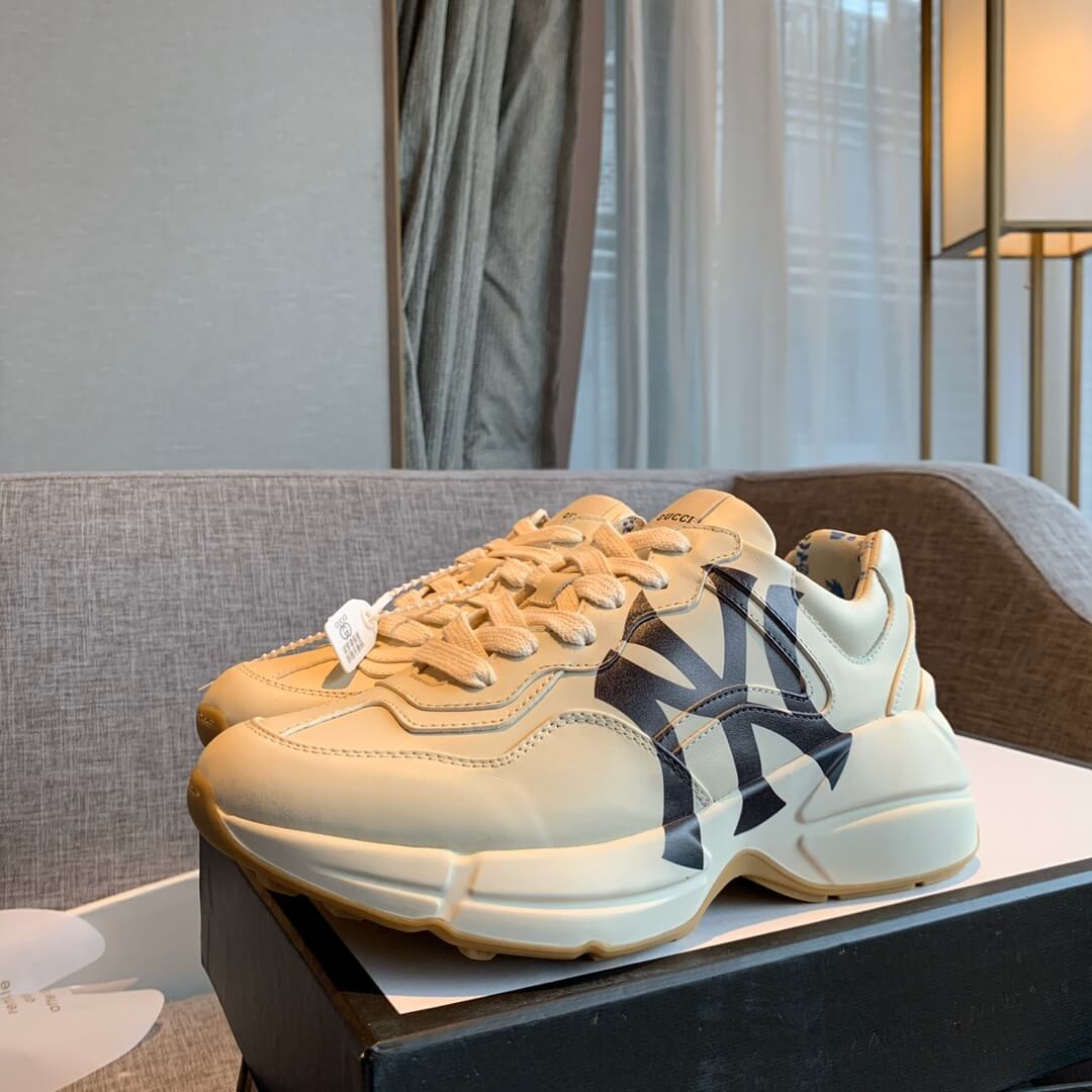 Gucci Rhyton Sneaker with NY Yankees 576963