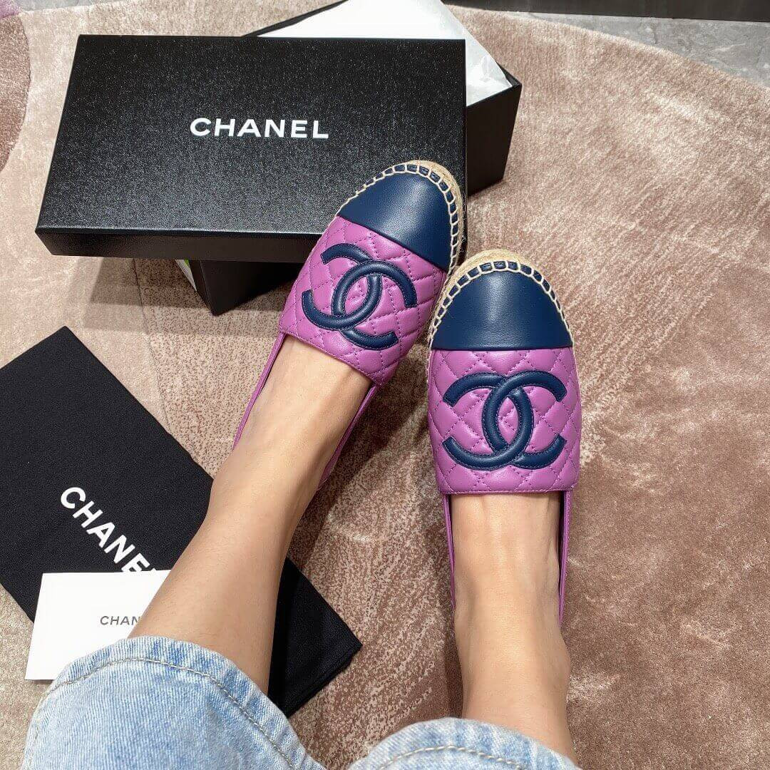 Chanel Lambskin Espadrilles G29762 Purple
