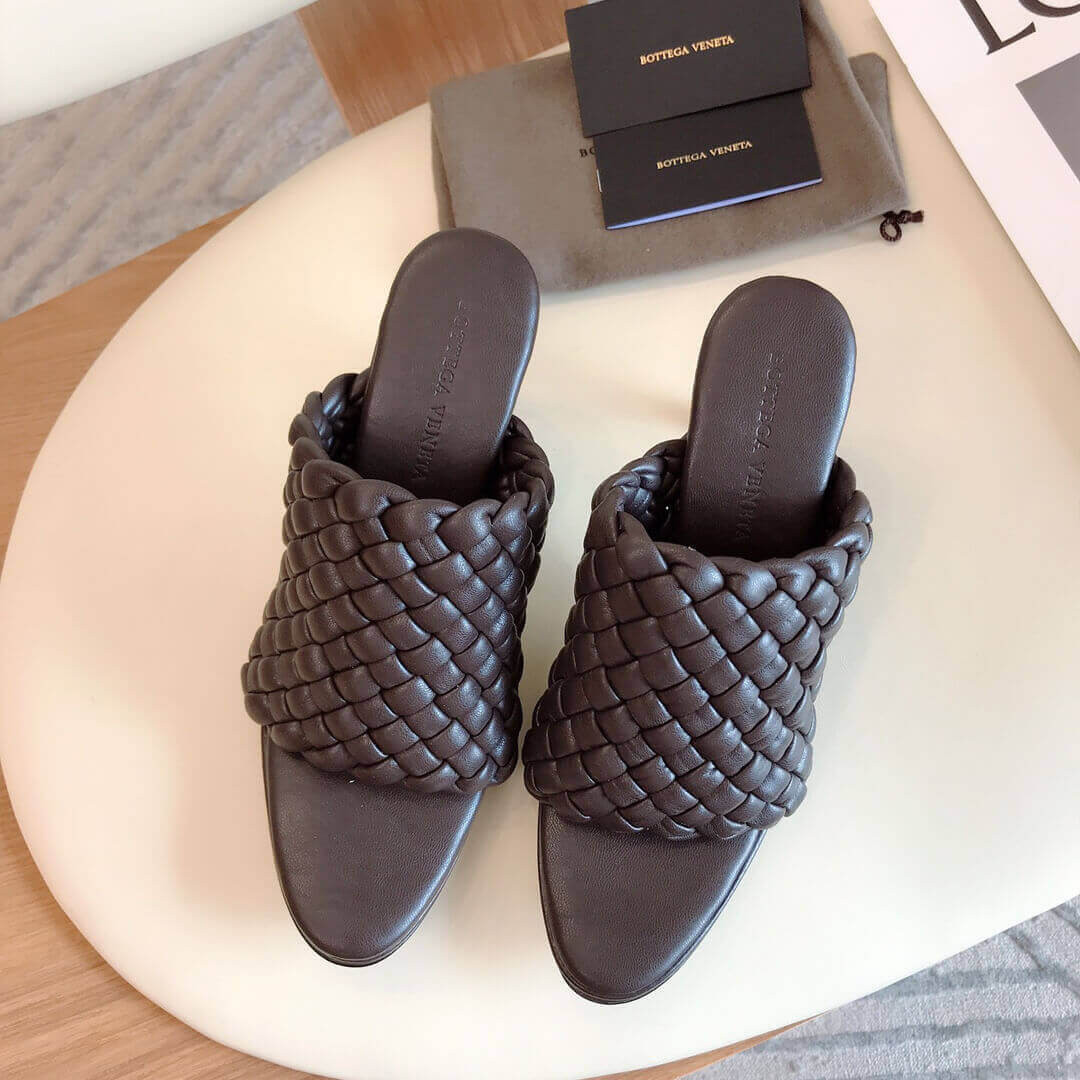 Bottega Veneta BV Curve Sandals 621340 Dark Coffee