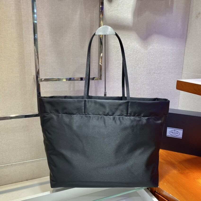 Prada Re-Nylon and Saffiano Leather Tote Bag 1BG107