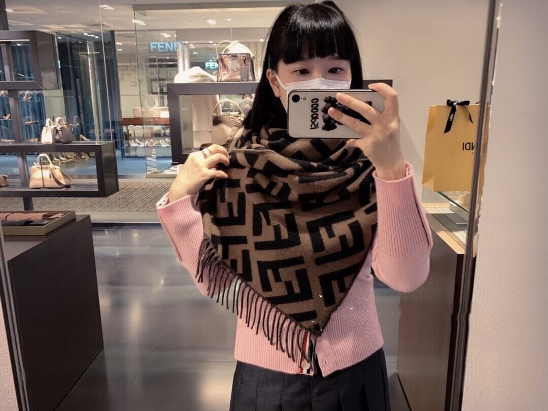 Fendi Cashmere FF Logo Scarf FXT260