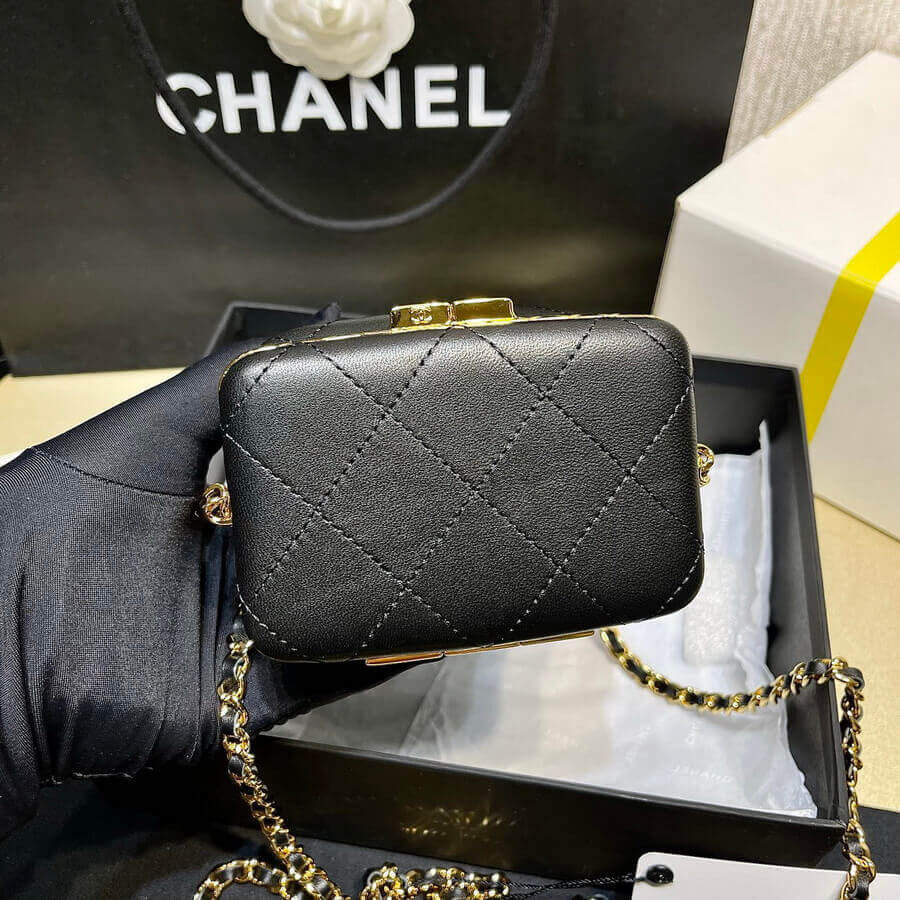 Chanel Small Bucket with Chain in Lambskin AP2750