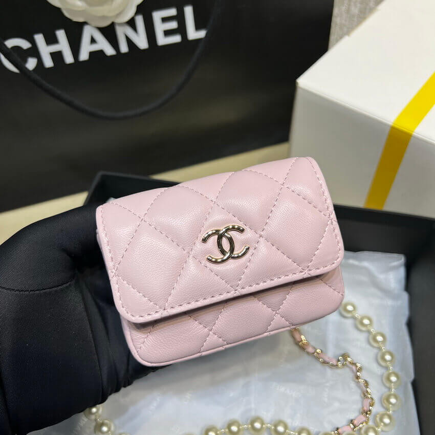 Chanel Lambskin Belt Bag AP2654 Pink