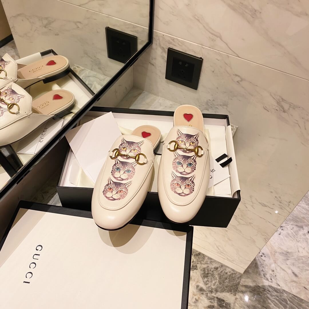 Gucci Princetown Slipper with Mystic Cat 580083