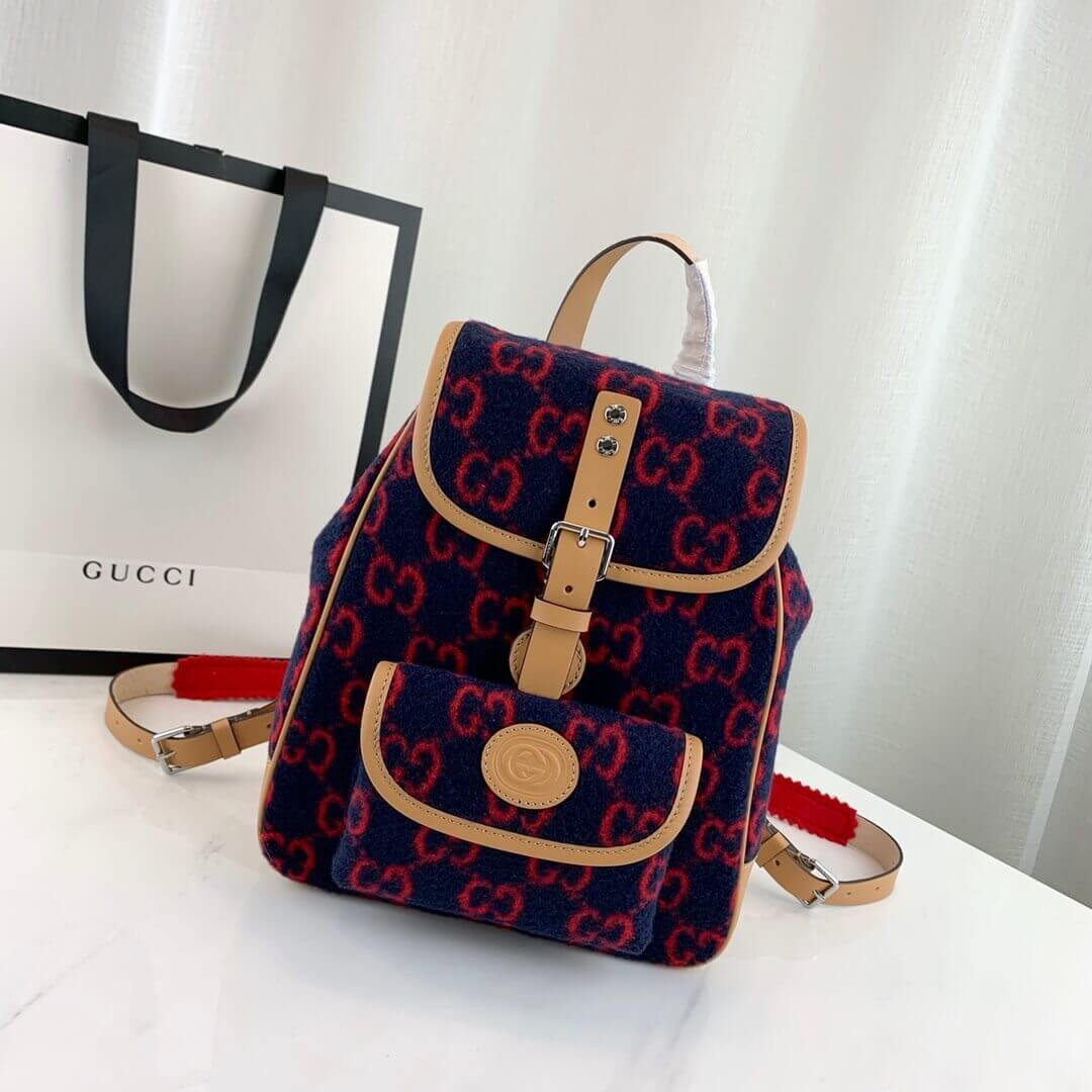 Gucci Childrens GG Wool Backpack 630818
