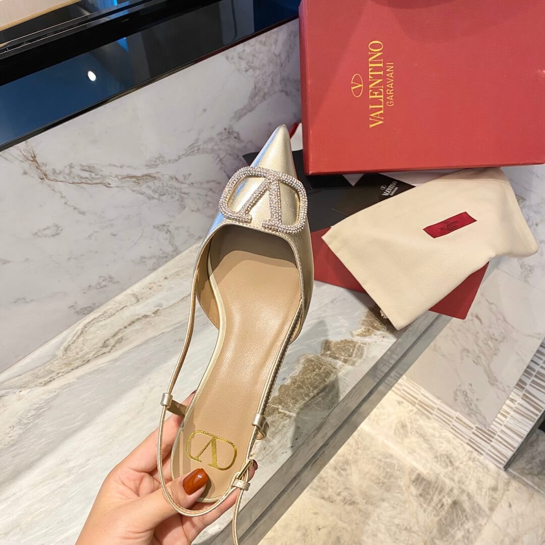 Valentino Garavani Vlogo Calfskin Slingback Pump 50mm SW2S0Q72