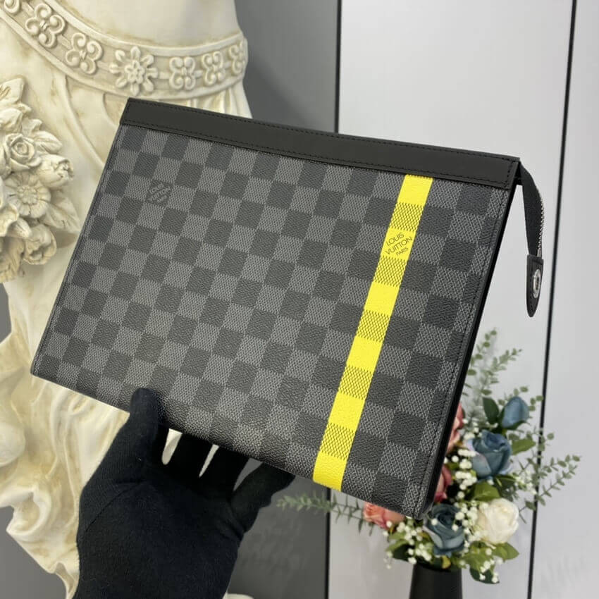 Louis Vuitton Damier Graphite Stripe Pochette Voyage MM N60107