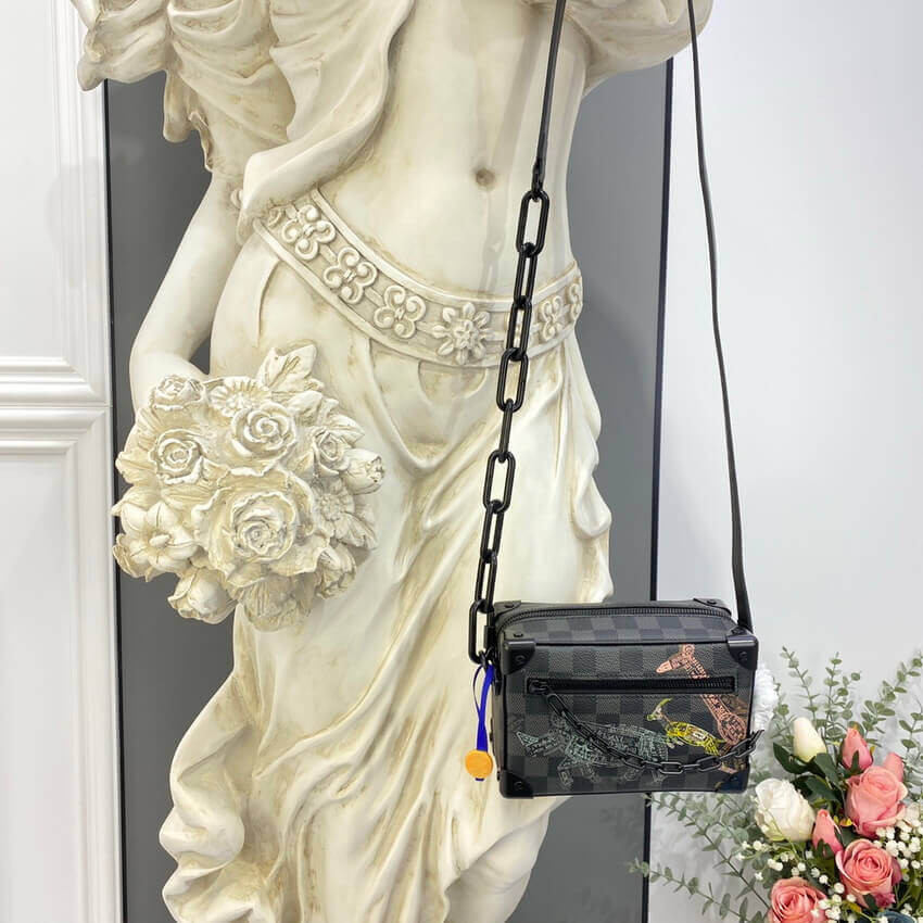 Louis Vuitton Damier Graphite Stamps Mini Soft Trunk N45278