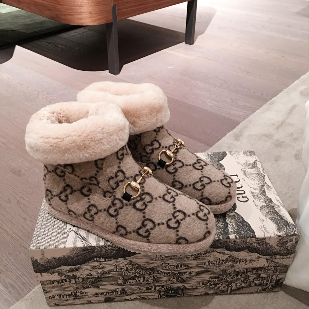 Gucci Fria GG Wool-Blend Ankle Boots 433868