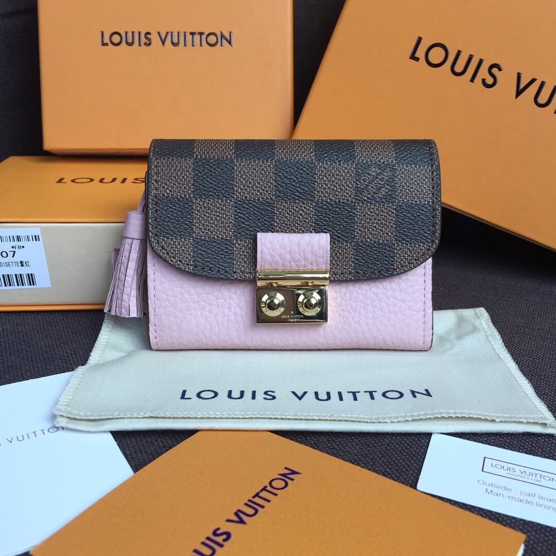 Louis Vuitton Damier Ebene Croisette Compact Wallet N60208