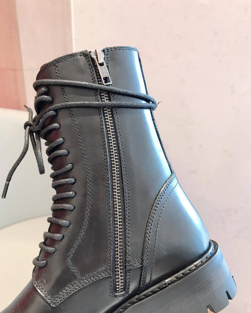 Ann Demeulemeester Calfskin Lace-Up Ankle Boots A145