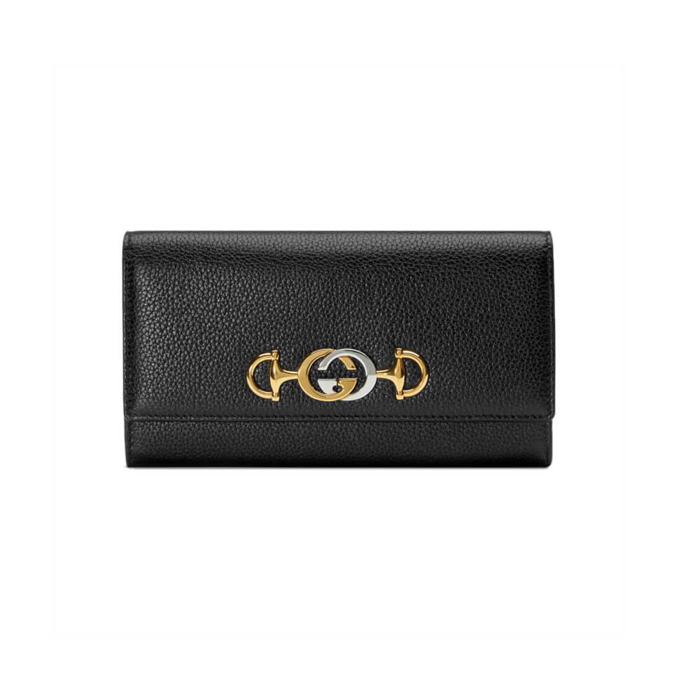 Gucci Zumi Grainy Leather Continental Wallet 573612