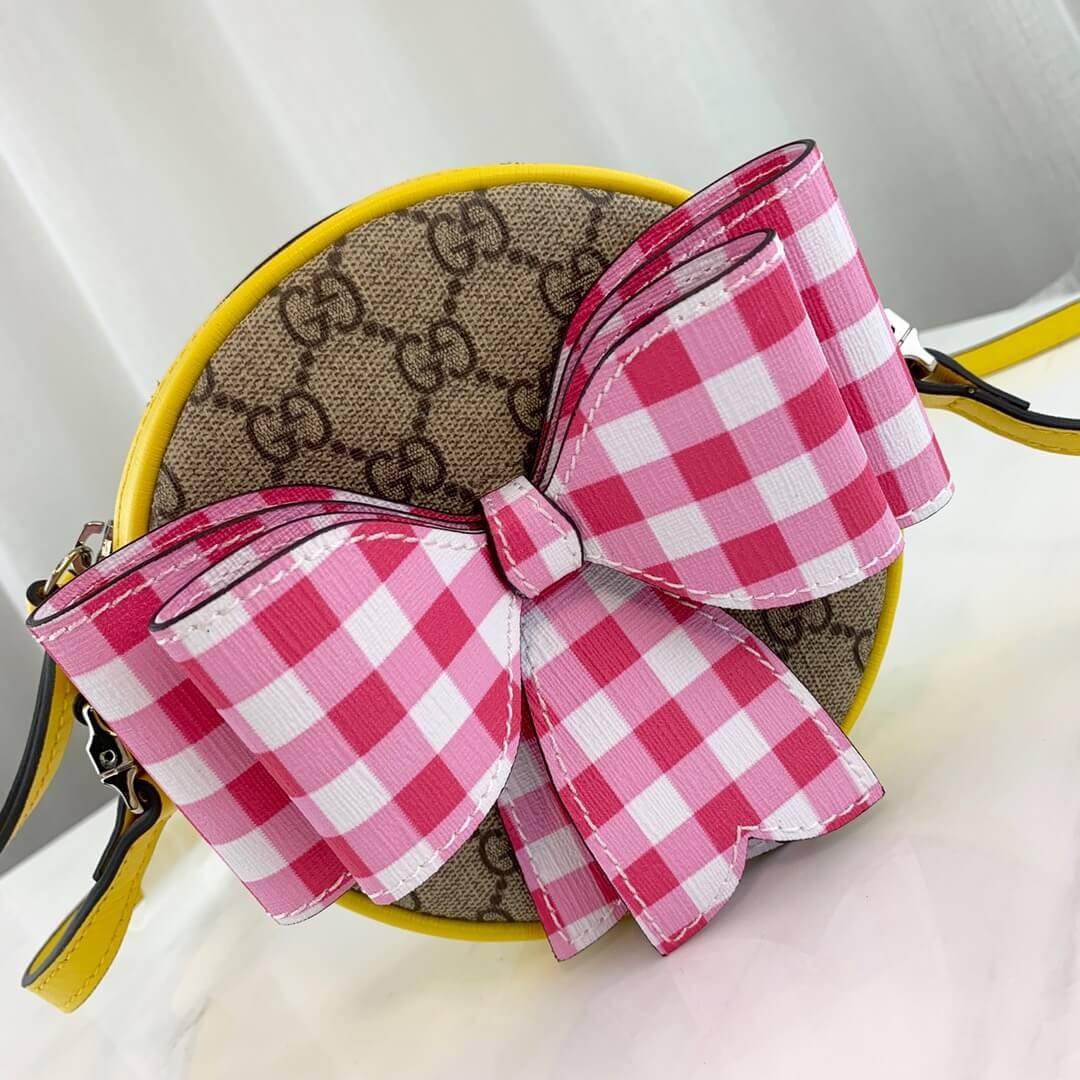 Gucci Childrens Check Bow GG Messenger 478294