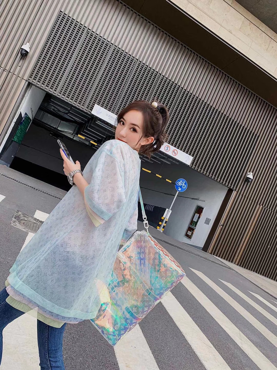 Louis Vuitton Monogram Tulle T-Shirt 1A7QKO