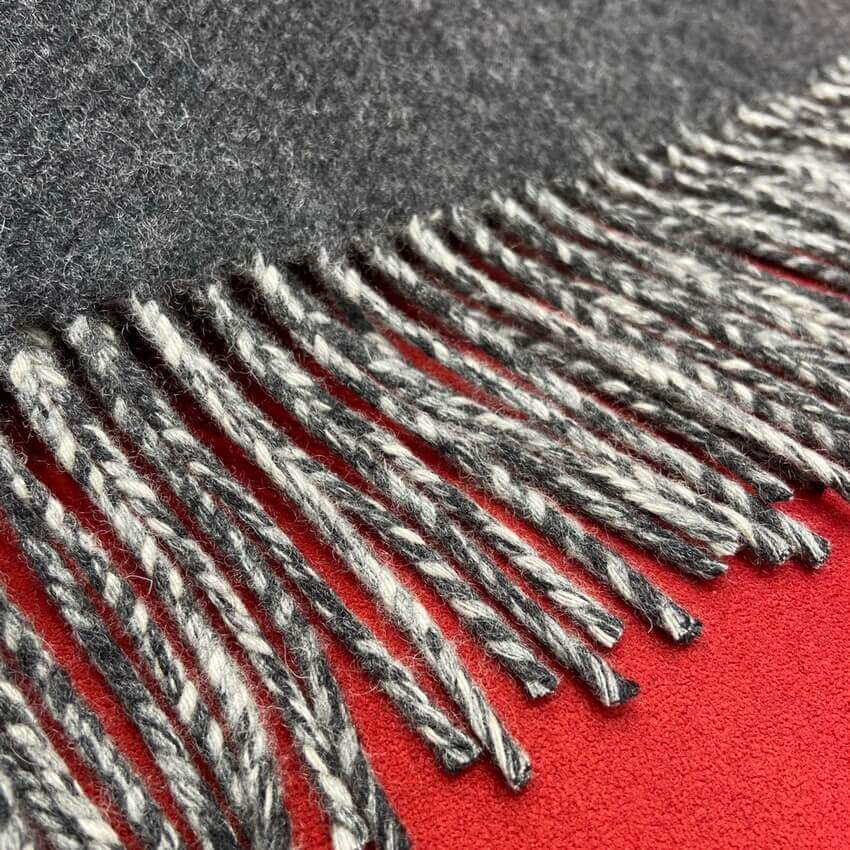 Fendi Grey Wool And Cashmere Scarf FXT334