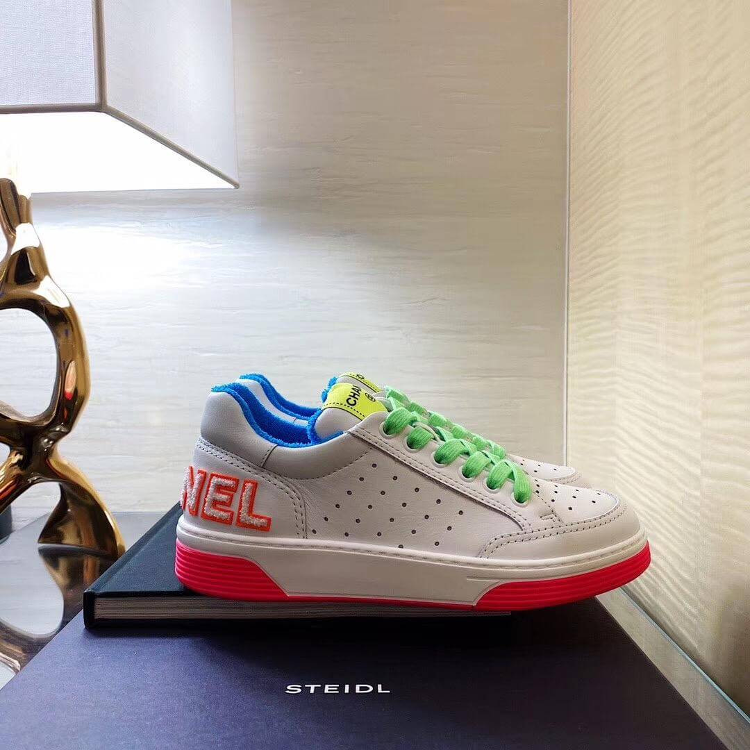 Chanel Rainbow Sneakers G35934 Green / Blue