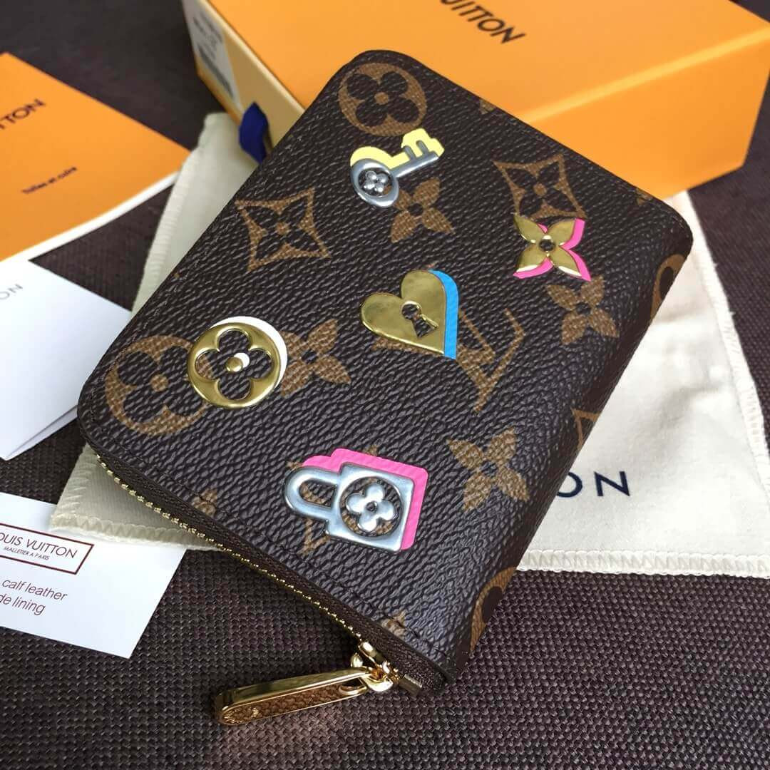 Louis Vuitton Monogram Canvas Love Lock Zippy Coin Purse M64118