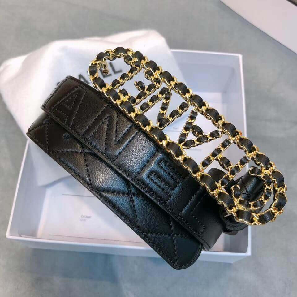 Chanel Quilted Lambskin 30mm Belt AA6600
