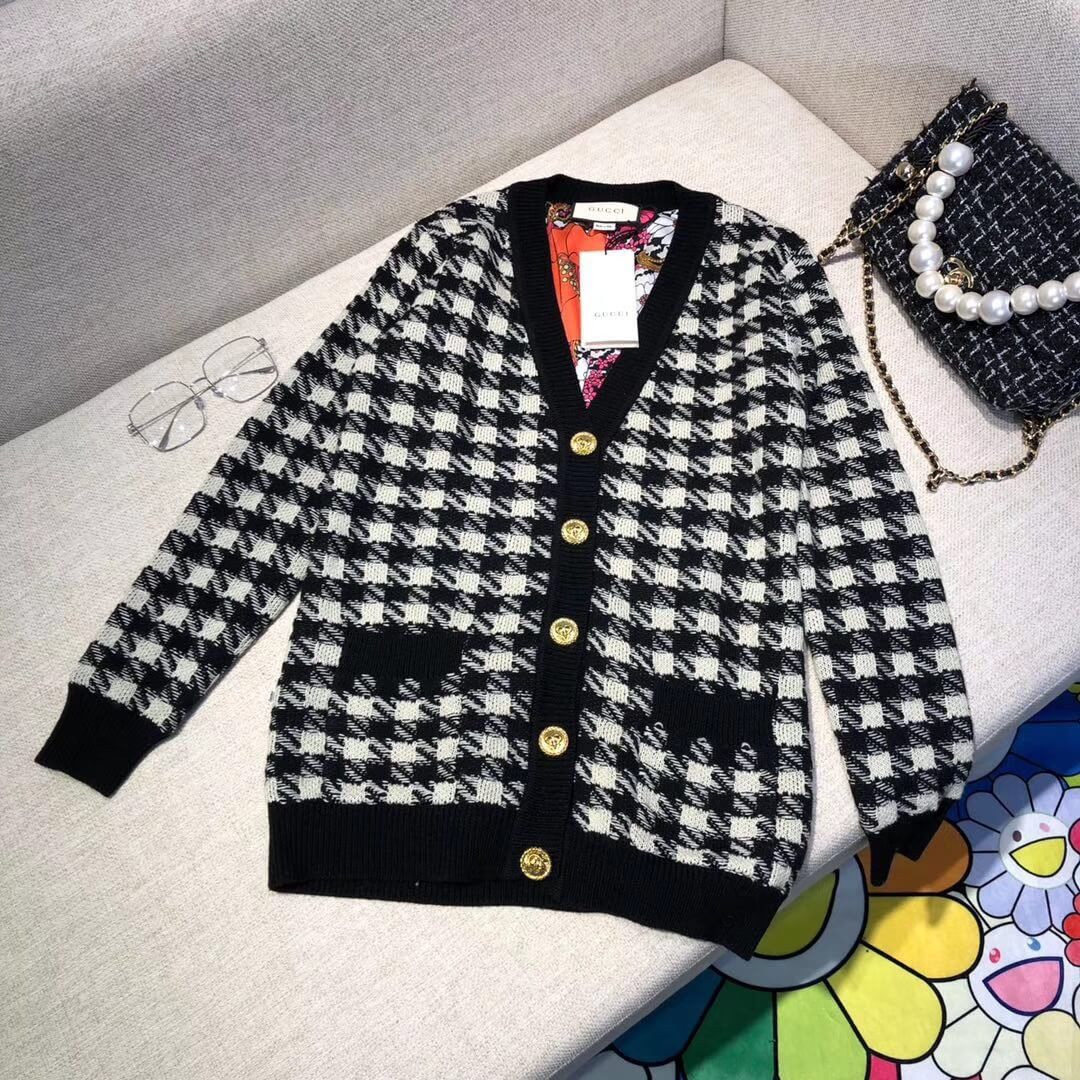 Gucci Houndstooth Cardigan 440108