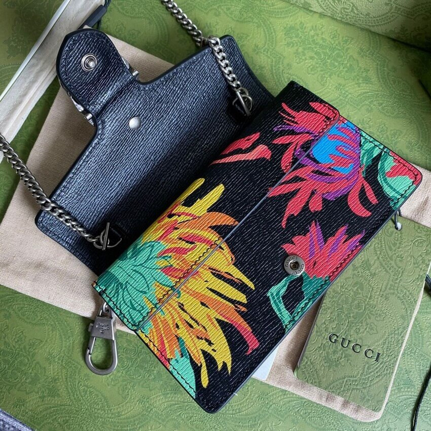 Gucci Dionysus Ken Scott Print Super Mini Bag 476432 Black