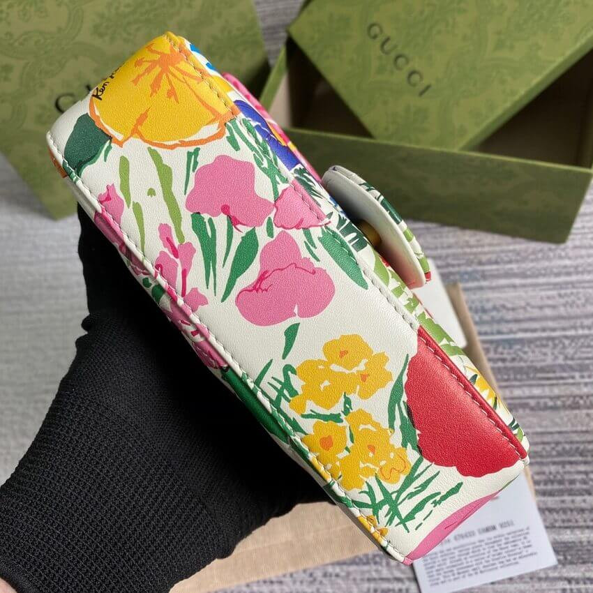 Gucci Ken Scott Print GG Marmont Super Mini Bag 476433