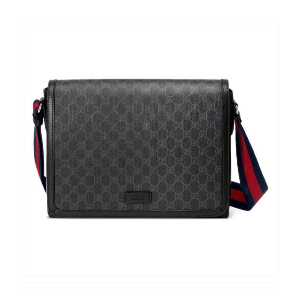 Gucci GG Black Flap Messenger 474138